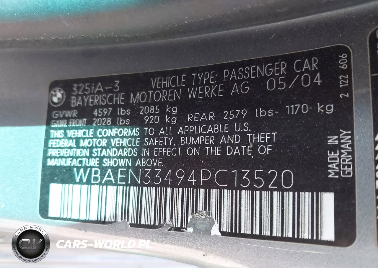 2004 BMW 325It VIN:WBAEN33494PC13520 - 9
