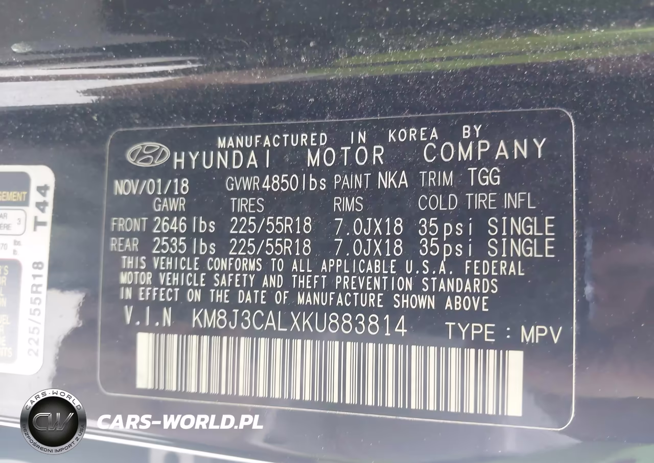 2019 Hyundai Tucson Sel VIN:KM8J3CALXKU883814 - 9