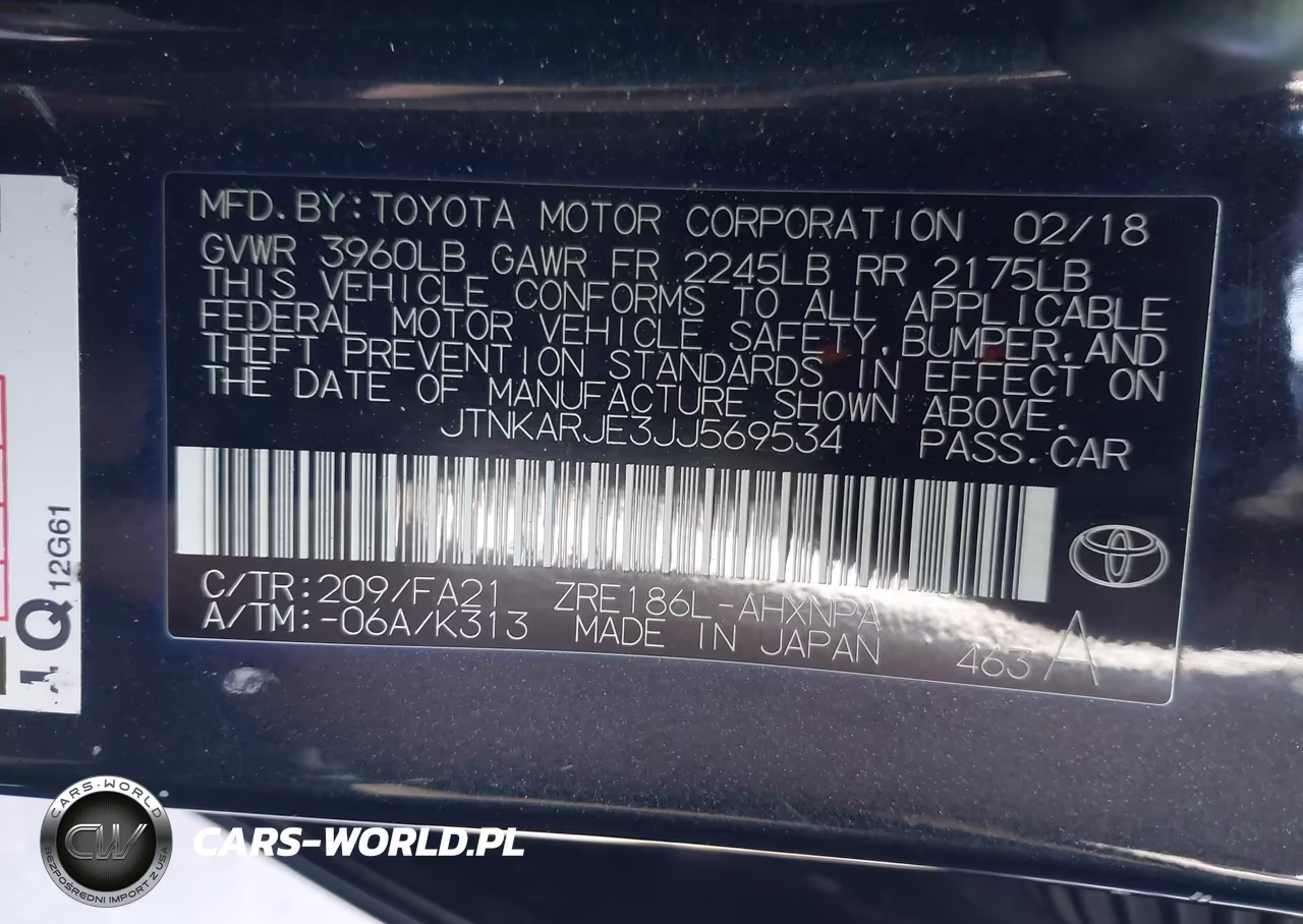 2018 Toyota Corolla Im VIN:JTNKARJE3JJ569534 - 9