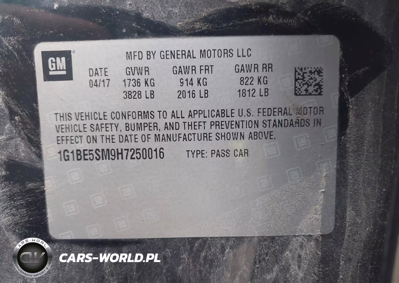 2017 Chevrolet Cruze Lt Auto VIN:1G1BE5SM9H7250016 - 9