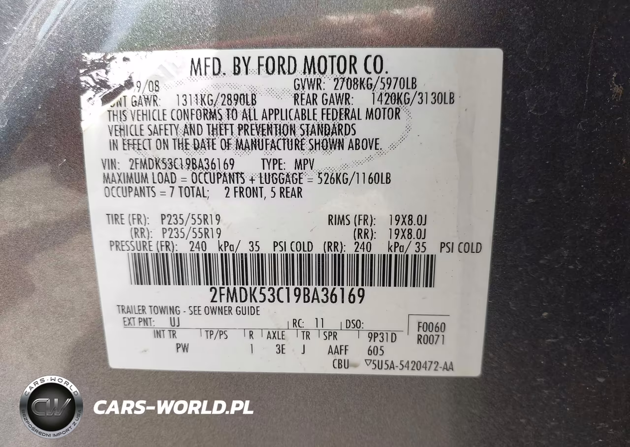 2009 Ford Flex Limited VIN:2FMDK53C19BA36169 - 9