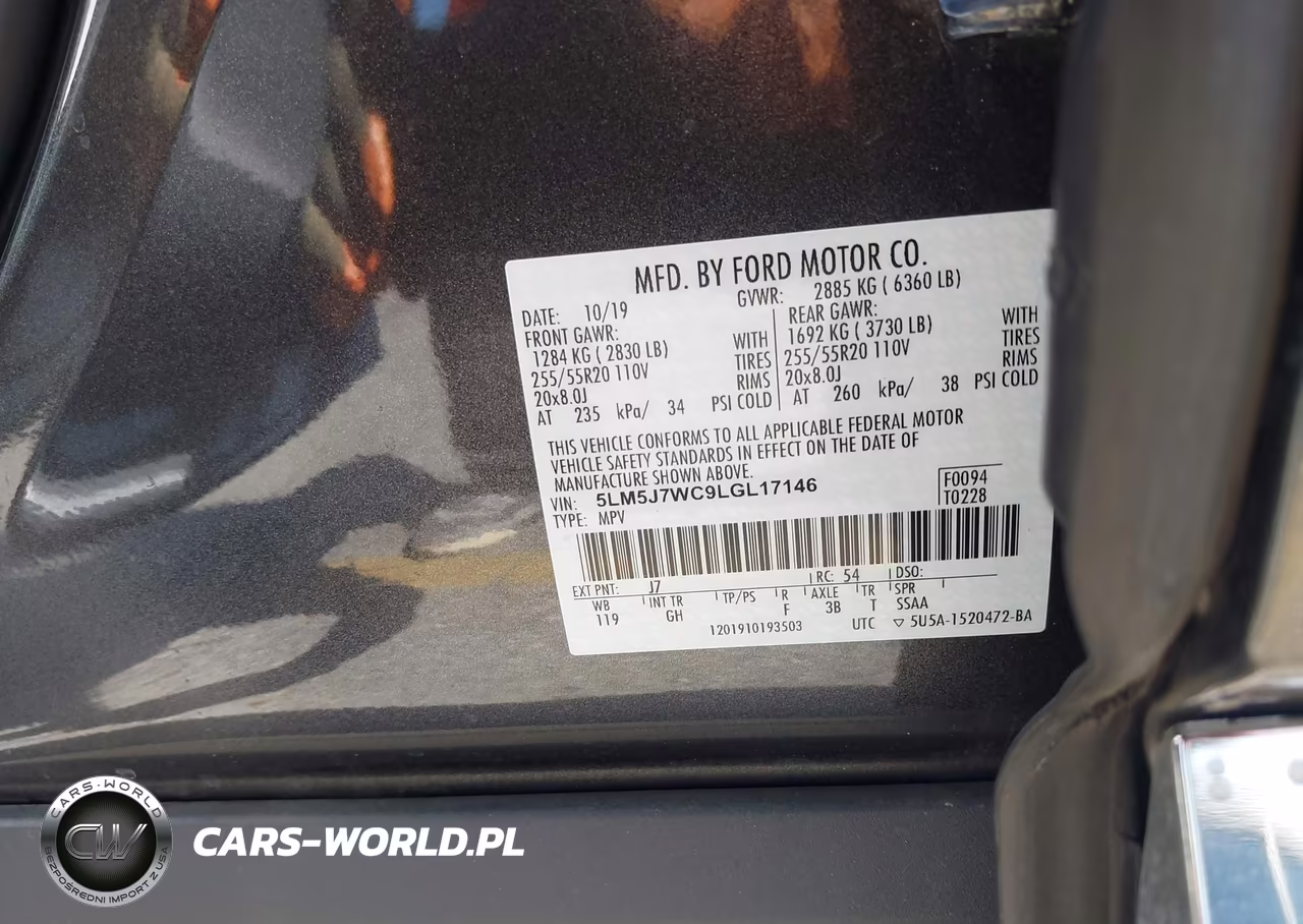 2020 Lincoln Aviator Reserve VIN:5LM5J7WC9LGL17146 - 9