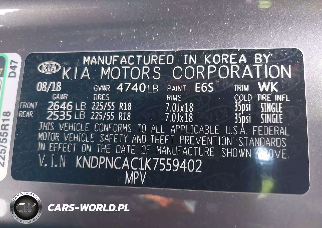 2019 Kia Sportage Ex VIN:KNDPNCAC1K7559402 - 9