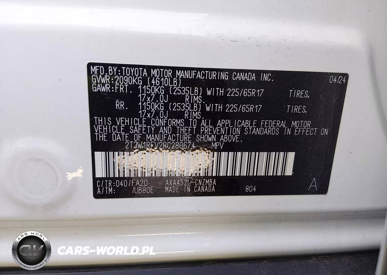 2024 Toyota Rav4 Xle VIN:2T3W1RFV2RC280674 - 9