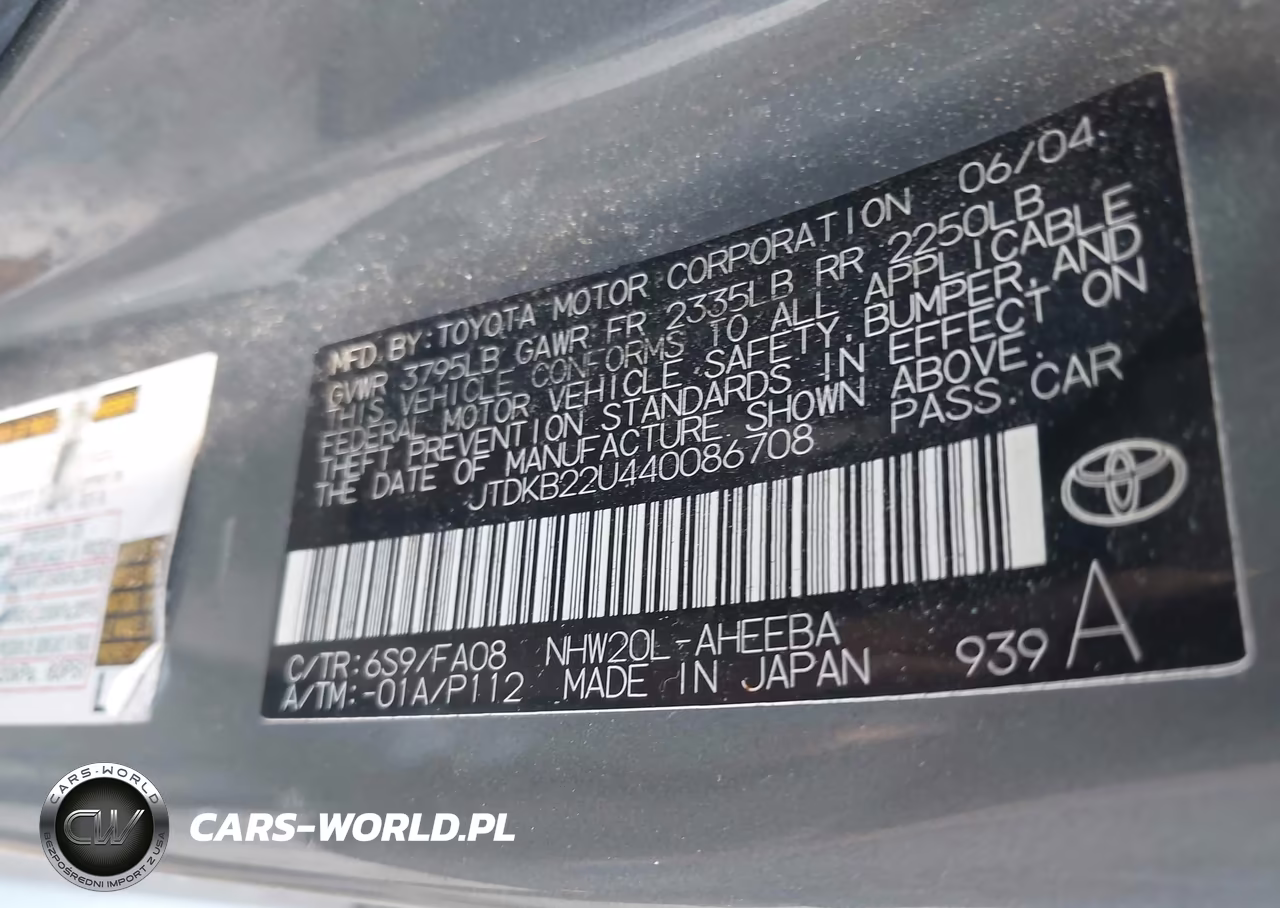 2004 Toyota Prius VIN:JTDKB22U440086708 - 9