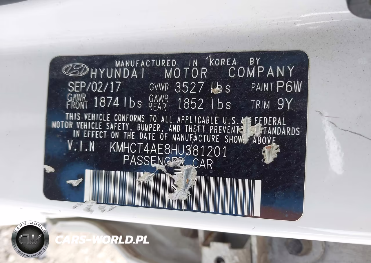 2017 Hyundai Accent Se VIN:KMHCT4AE8HU381201 - 9
