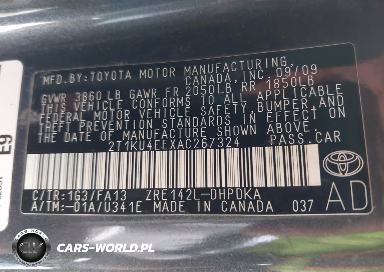 2010 Toyota Matrix VIN:2T1KU4EEXAC267324 - 9