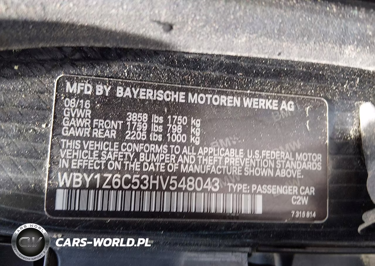 2017 BMW I3 94 Ah VIN:WBY1Z6C53HV548043 - 9