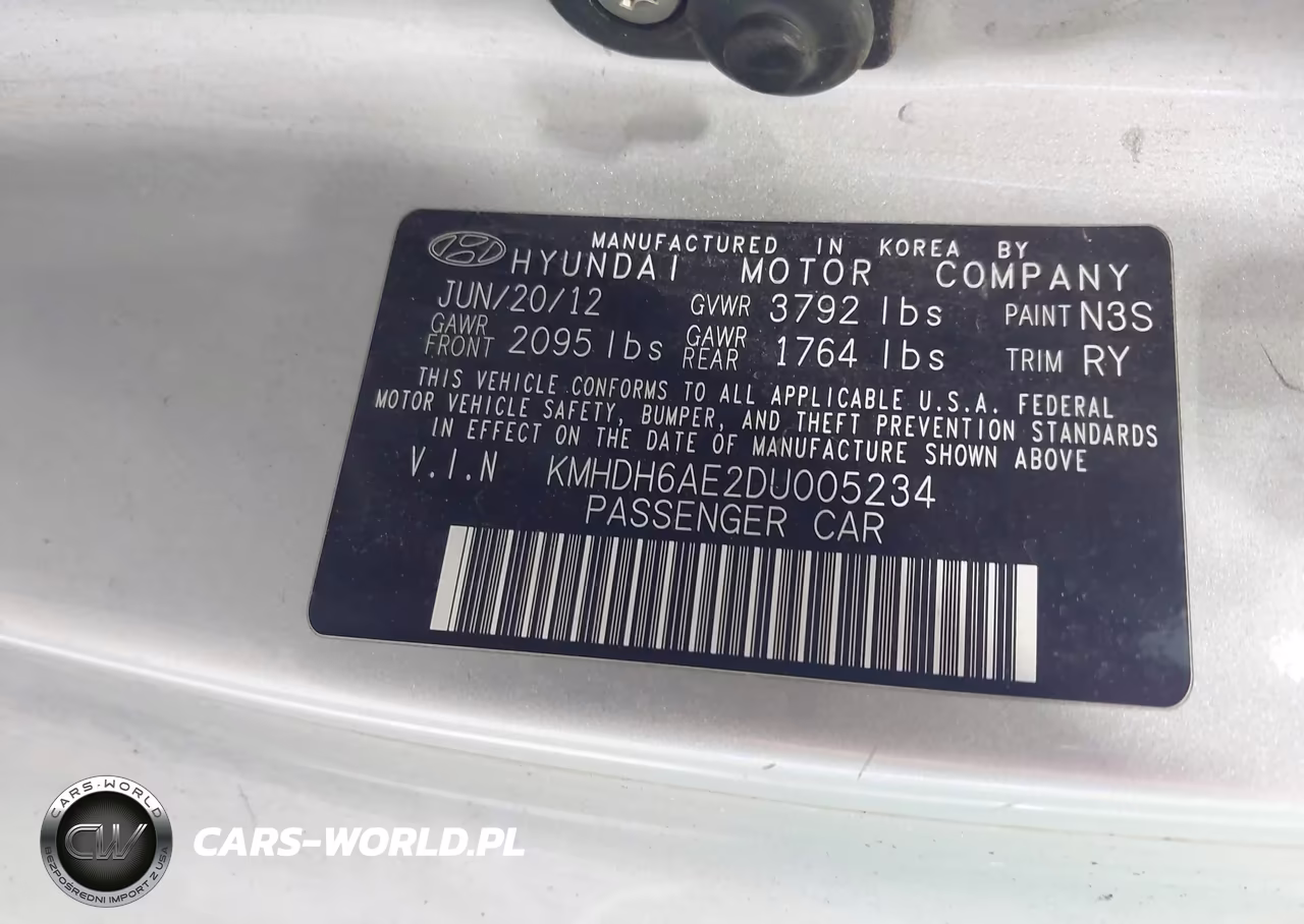 2013 Hyundai Elantra Gs VIN:KMHDH6AE2DU005234 - 9
