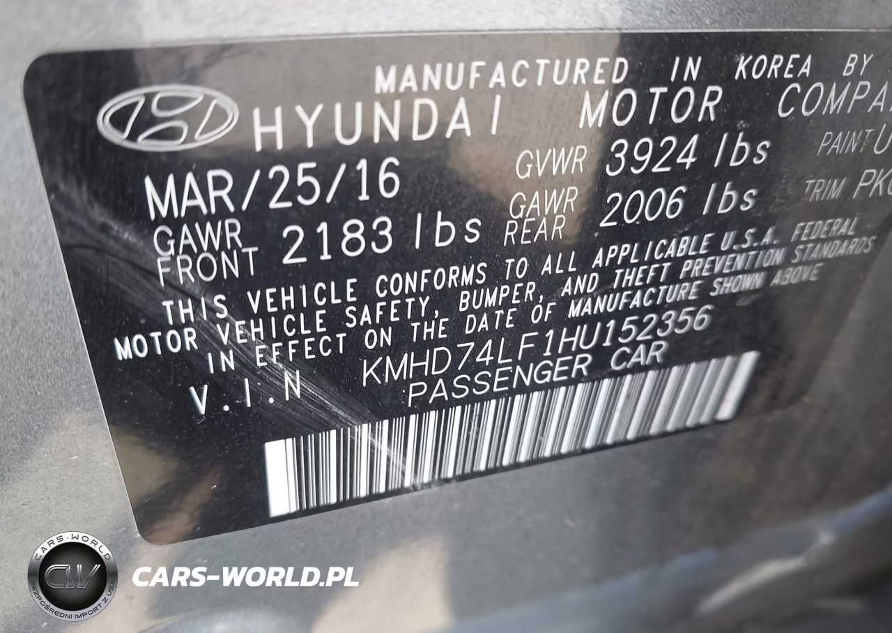 2017 Hyundai Elantra Se VIN:KMHD74LF1HU152356 - 9