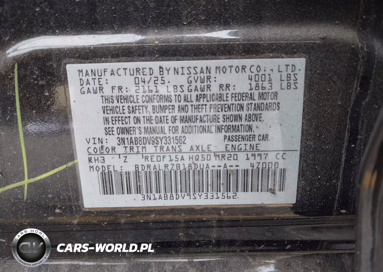 2025 Nissan Sentra Sr VIN:3N1AB8DV9SY331562 - 9
