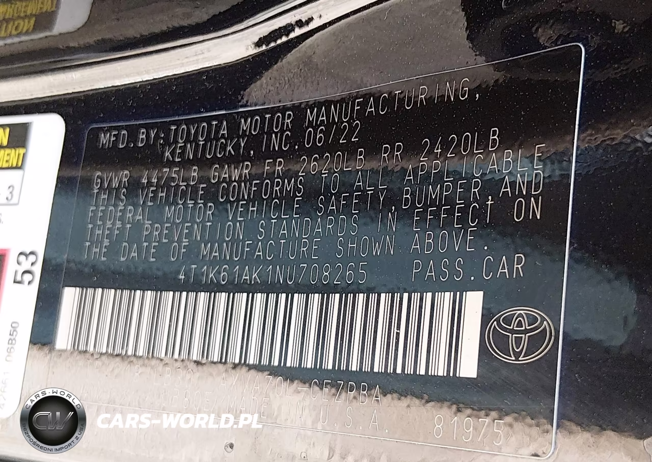 2022 Toyota Camry Xse VIN:4T1K61AK1NU708265 - 9
