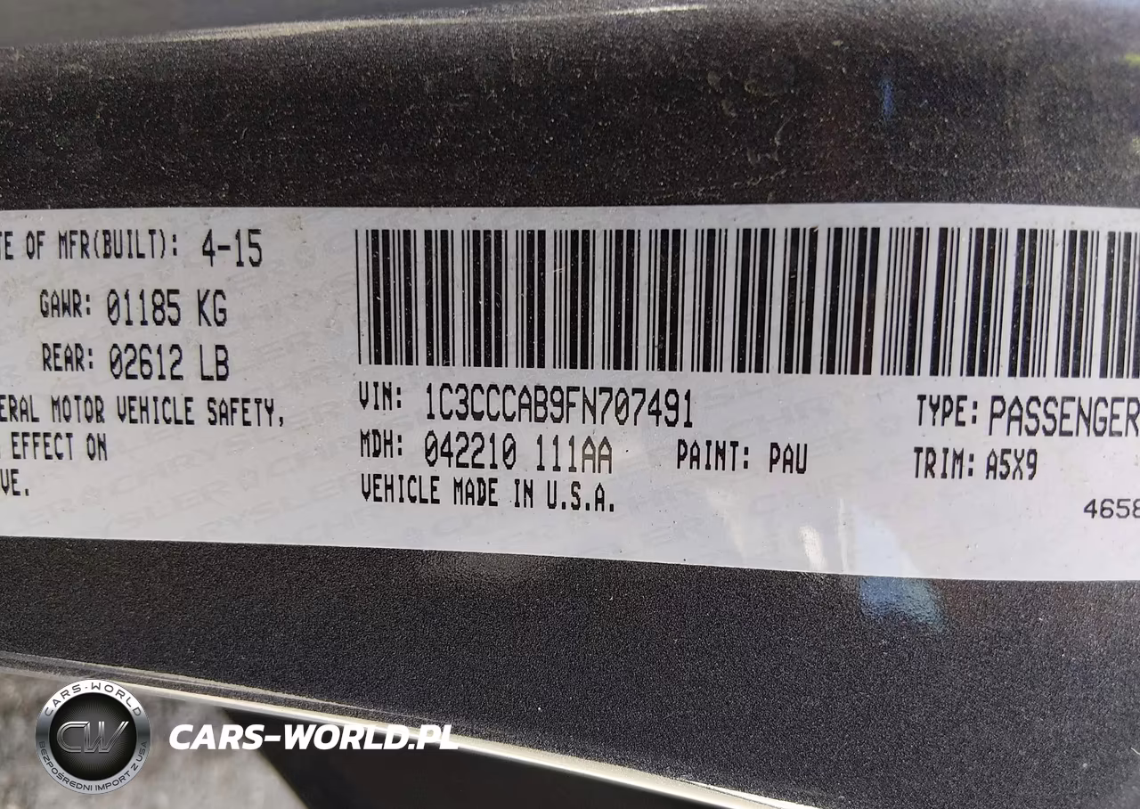 2015 Chrysler 200 Limited VIN:1C3CCCAB9FN707491 - 9