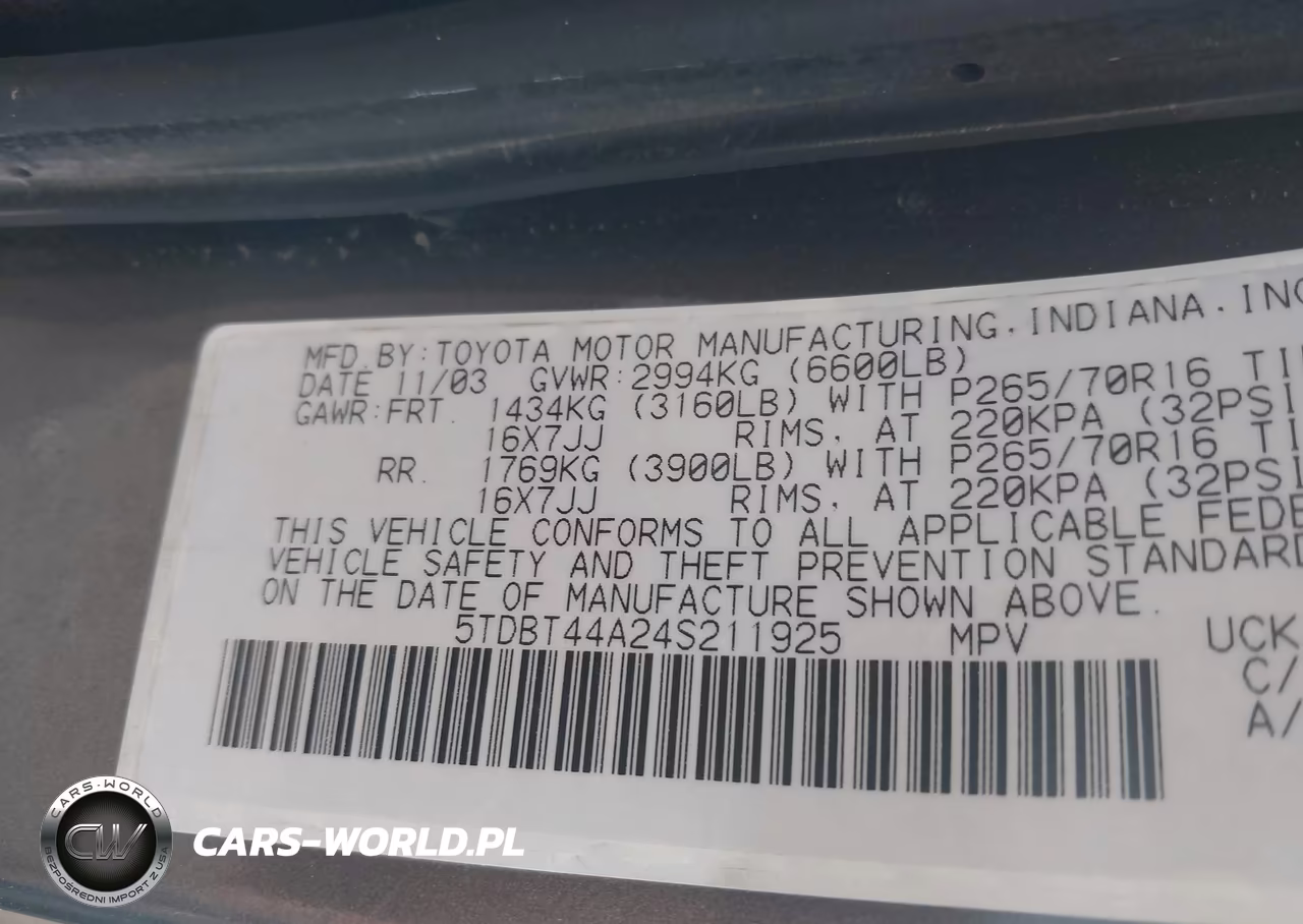 2004 Toyota Sequoia Sr5 V8 VIN:5TDBT44A24S211925 - 9
