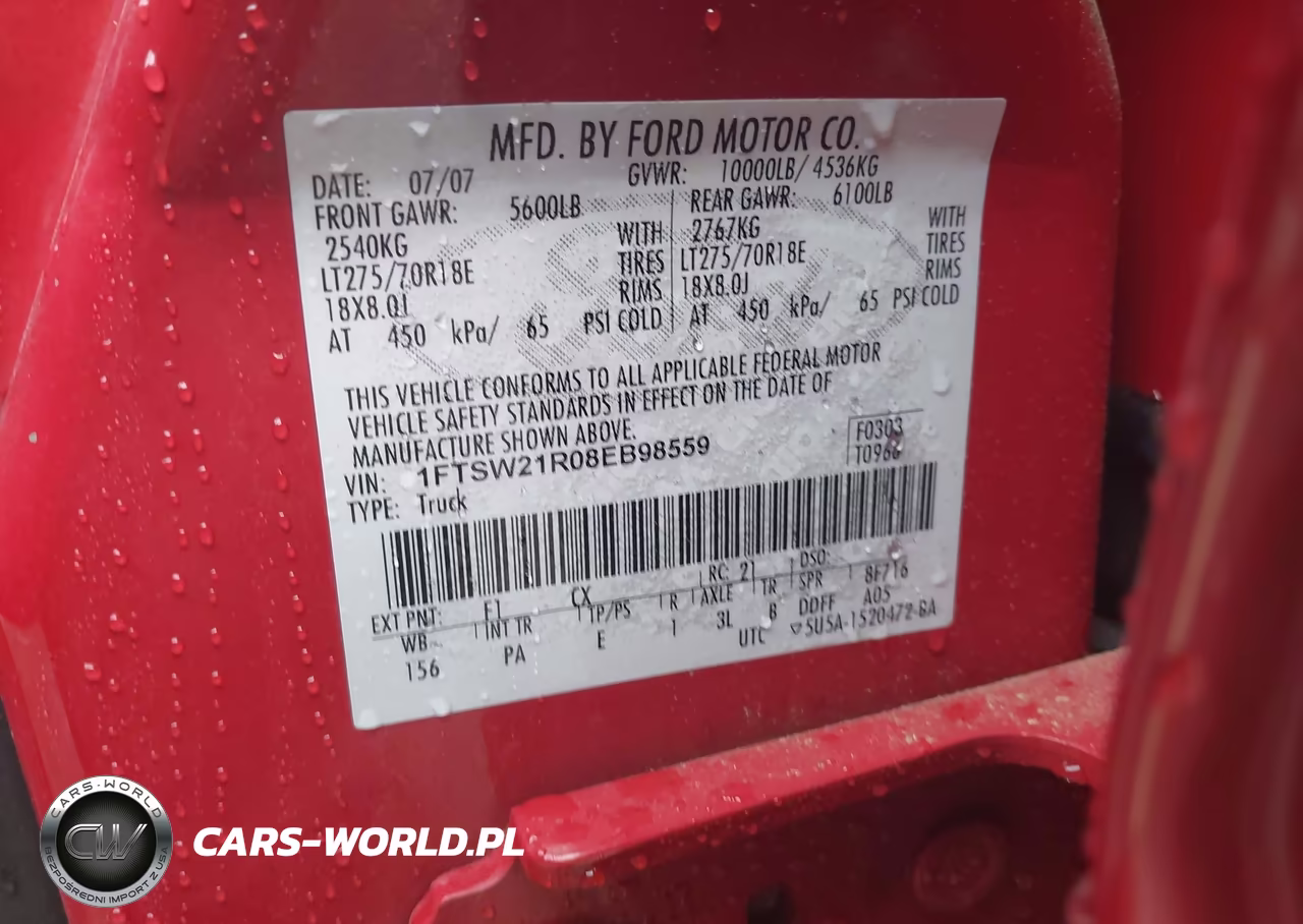 2008 Ford Super Duty F-250 Srw Fx4 VIN:1FTSW21R08EB98559 - 9