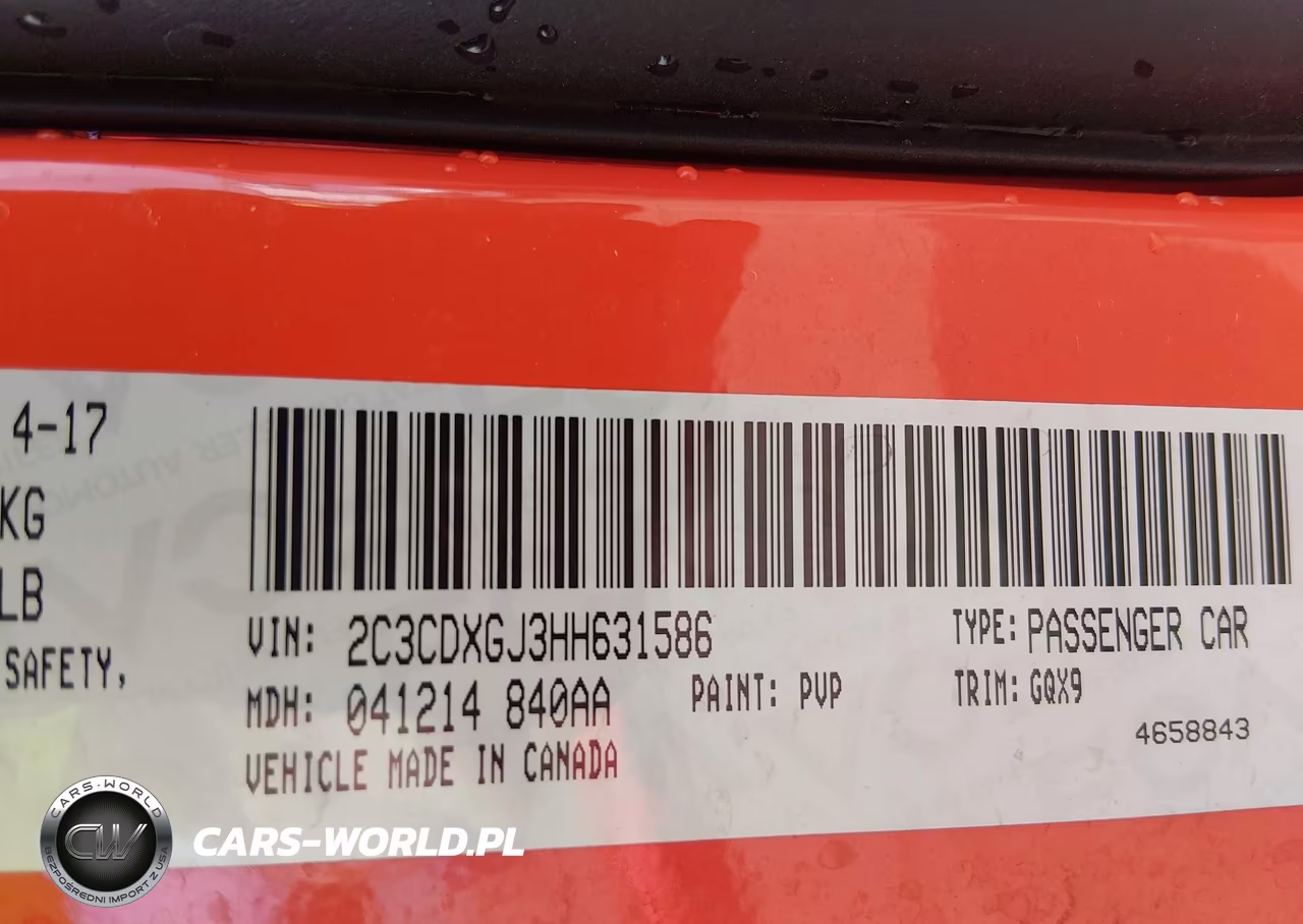 2017 Dodge Charger R-T Scat Pack Rwd VIN:2C3CDXGJ3HH631586 - 9