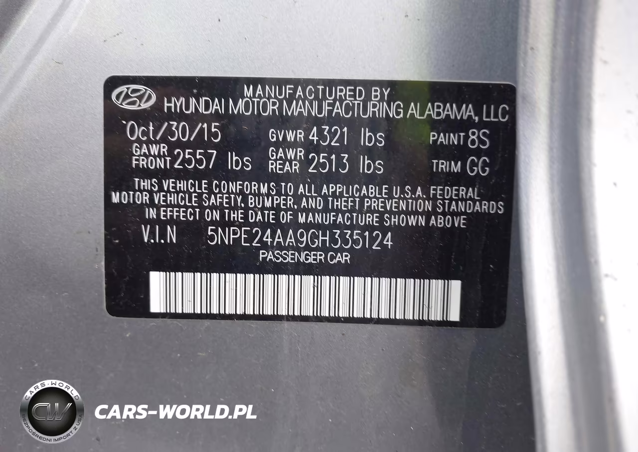 2016 Hyundai Sonata Eco VIN:5NPE24AA9GH335124 - 9