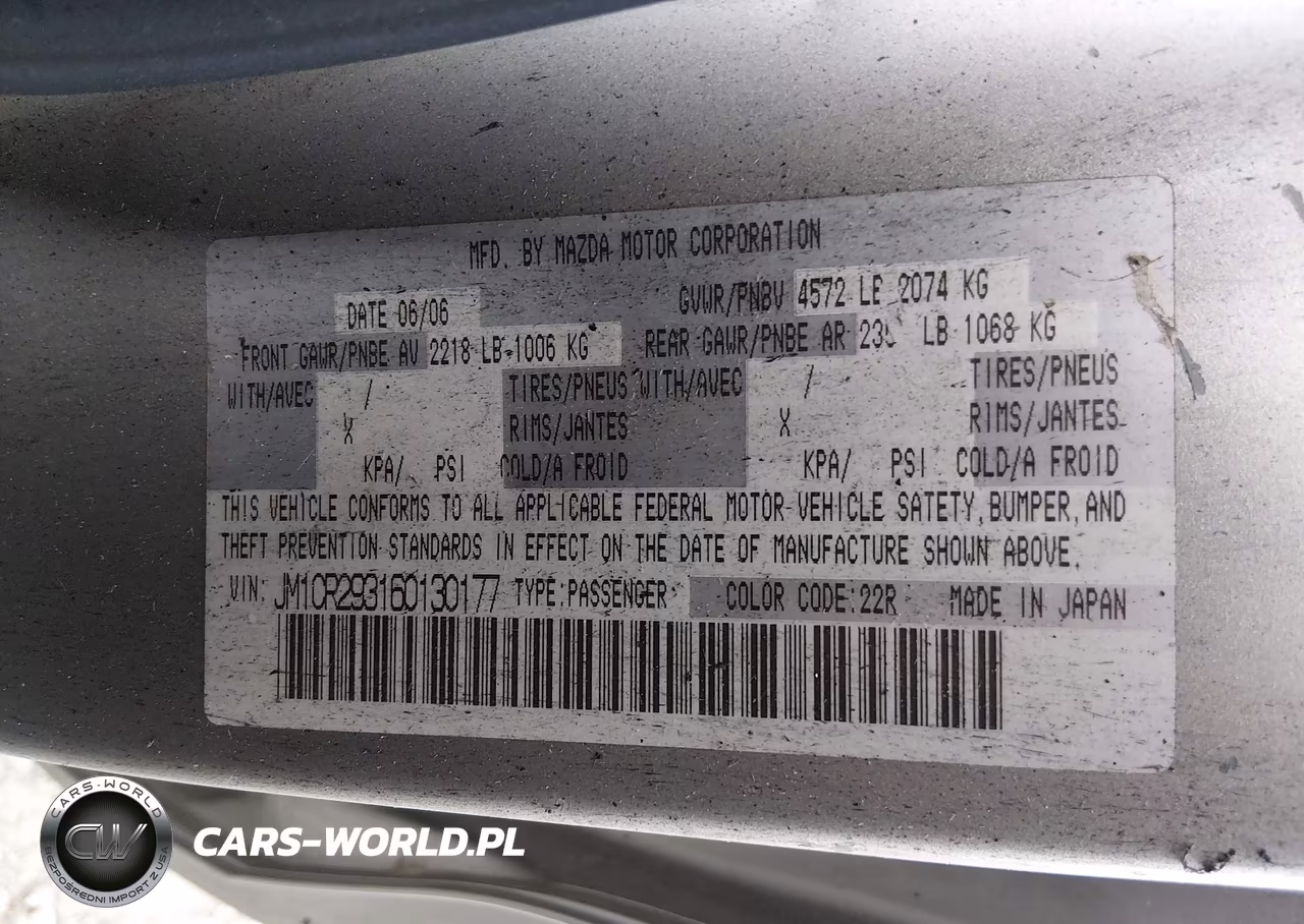 2006 Mazda Mazda5 Touring VIN:JM1CR293160130177 - 9