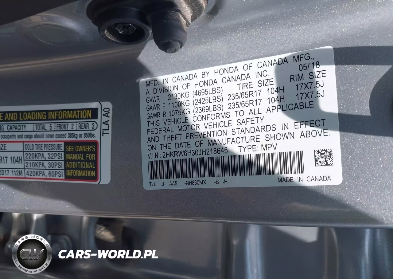 2018 Honda Cr-V Lx VIN:2HKRW6H30JH218645 - 9