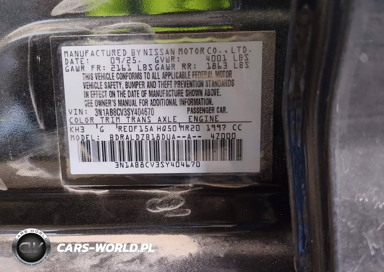2025 Nissan Sentra Sv VIN:3N1AB8CV3SY404670 - 9
