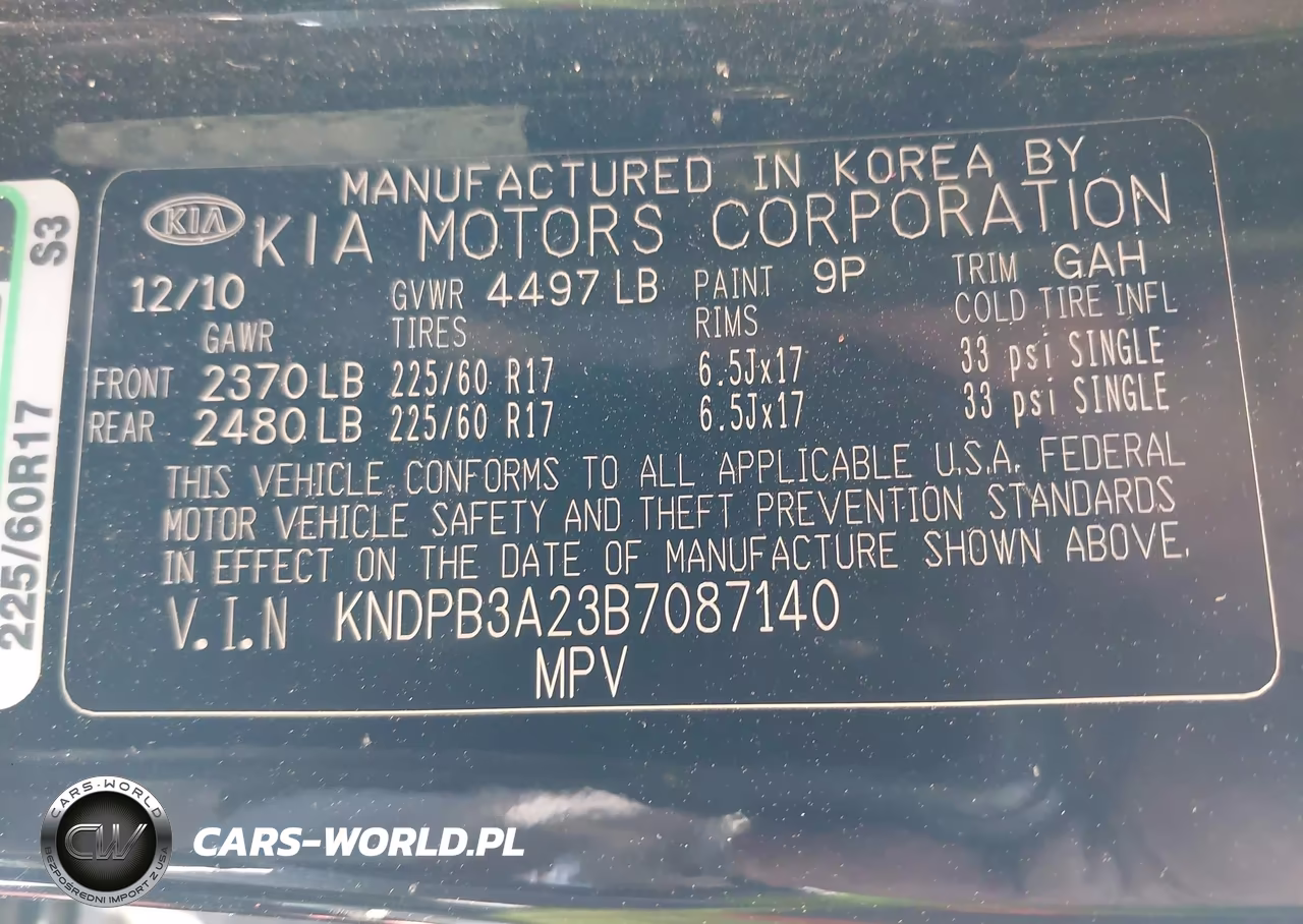 2011 Kia Sportage Lx VIN:KNDPB3A23B7087140 - 9