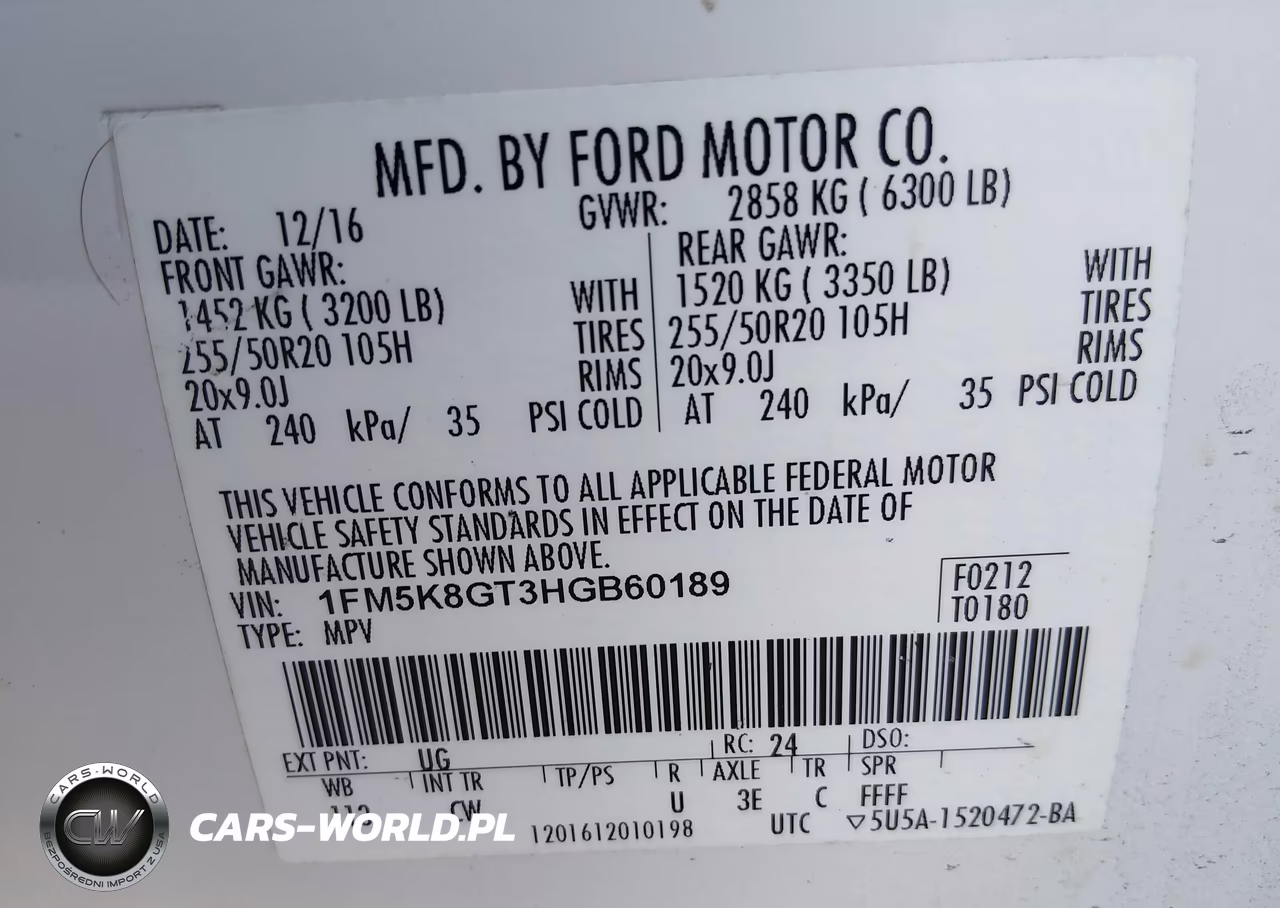 2017 Ford Explorer Sport VIN:1FM5K8GT3HGB60189 - 9