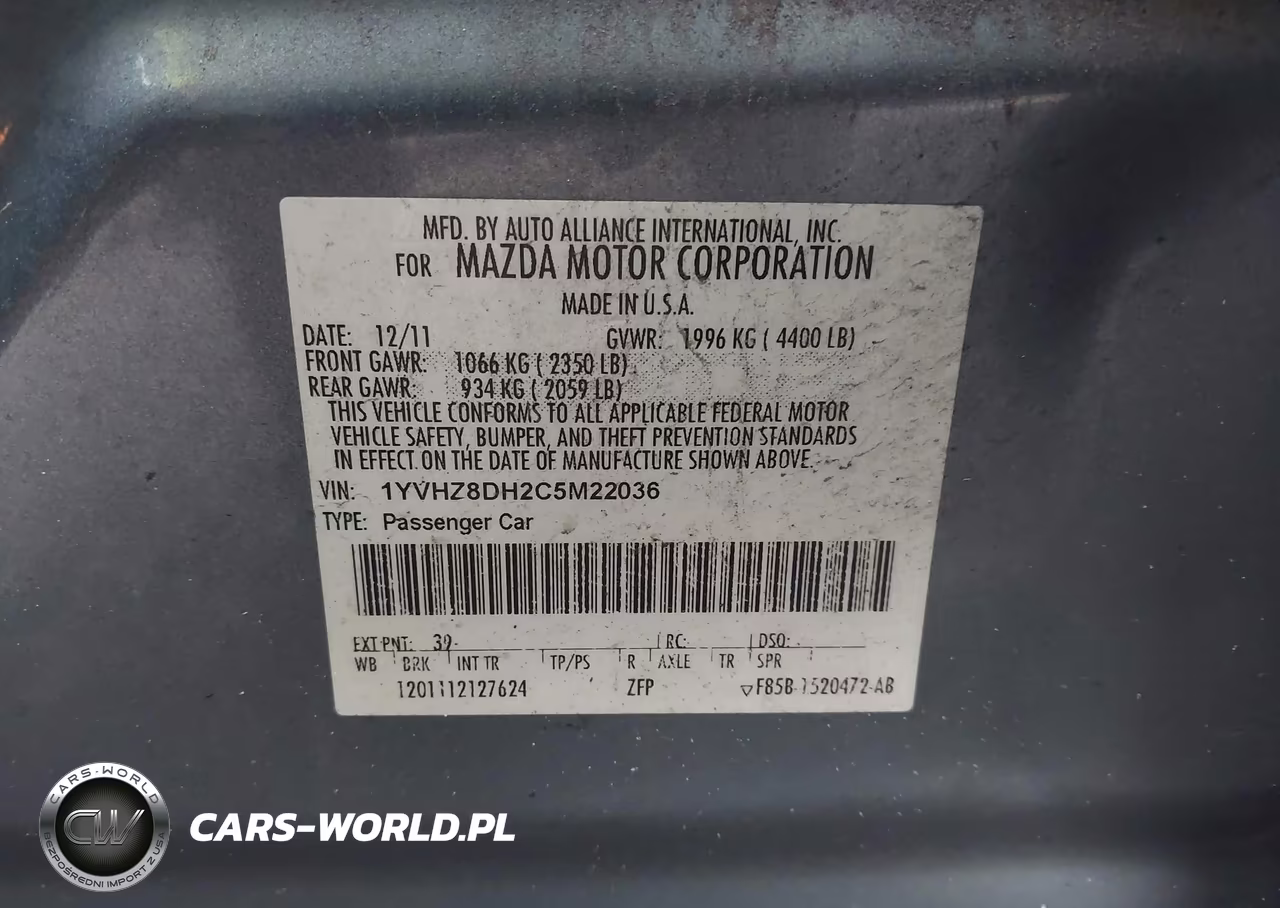2012 Mazda Mazda6 I Touring VIN:1YVHZ8DH2C5M22036 - 9