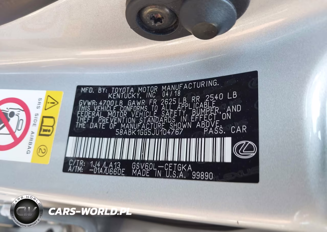 2018 Lexus Es 350 VIN:58ABK1GG5JU104767 - 9