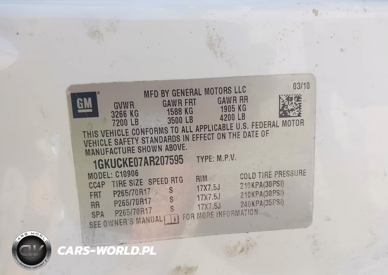 2010 GMC Yukon Xl 1500 Slt VIN:1GKUCKE07AR207595 - 9