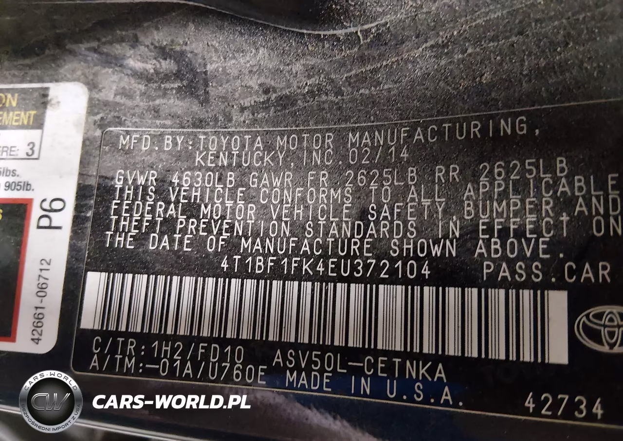 2014 Toyota Camry Le VIN:4T1BF1FK4EU372104 - 9