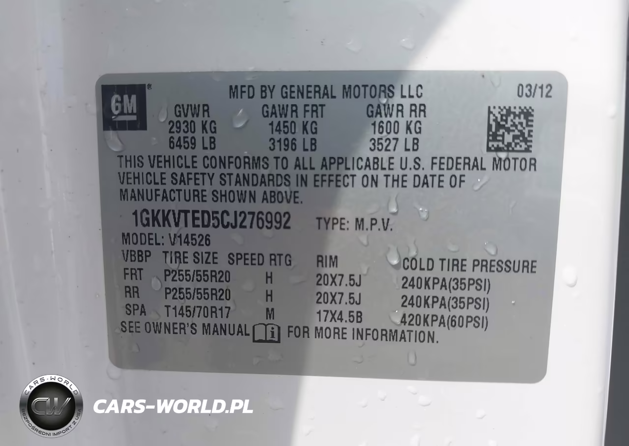 2012 GMC Acadia Denali VIN:1GKKVTED5CJ276992 - 9