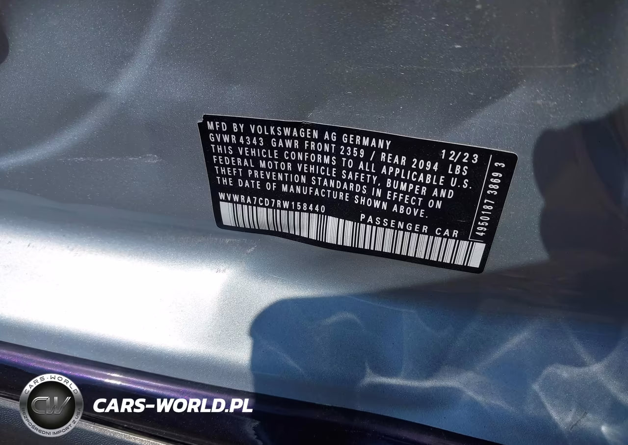 2024 Volkswagen Golf Gti 2.0T Se VIN:WVWRA7CD7RW158440 - 9