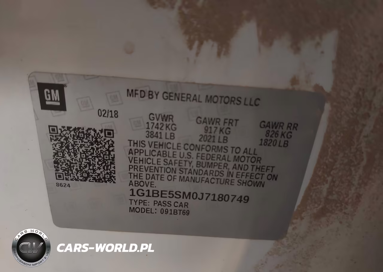 2018 CHEVROLET CRUZE LT VIN:1G1BE5SM0J7180749 - 9