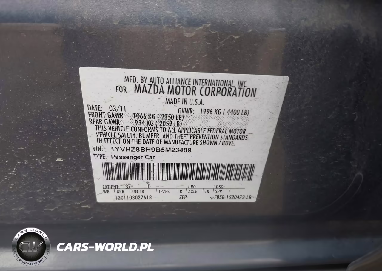 2011 Mazda Mazda6 I Sport VIN:1YVHZ8BH9B5M23489 - 9