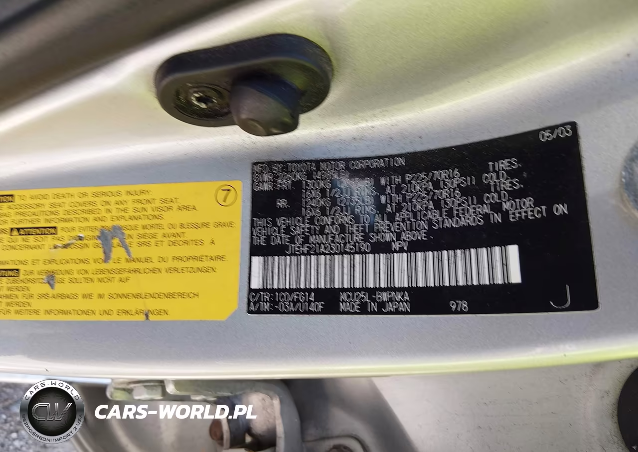 2003 Toyota Highlander V6 VIN:JTEHF21A230145190 - 9