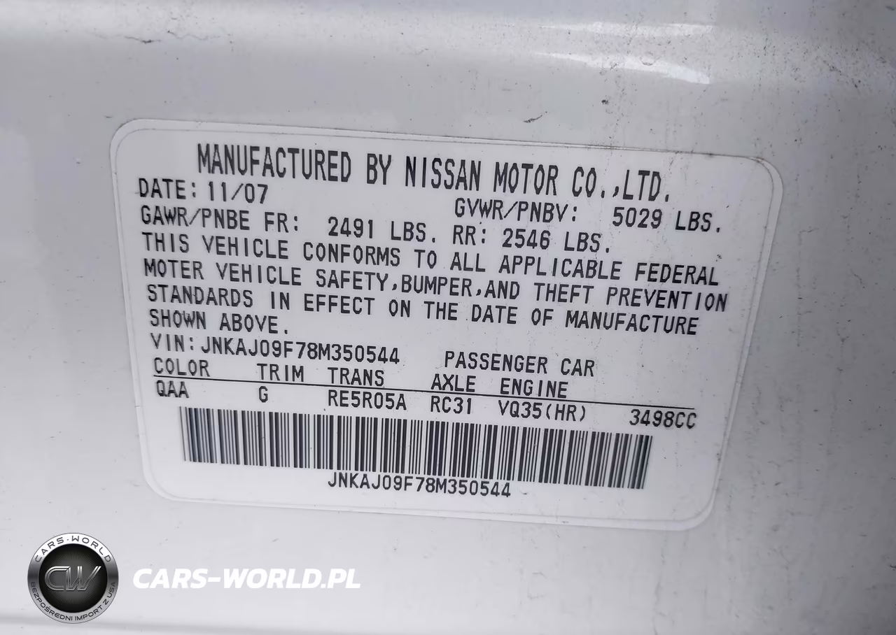 2008 Infiniti Ex35 Journey VIN:JNKAJ09F78M350544 - 9