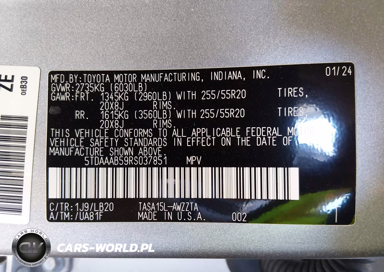 2024 Toyota Grand Highlander Platinum VIN:5TDAAAB59RS037851 - 9