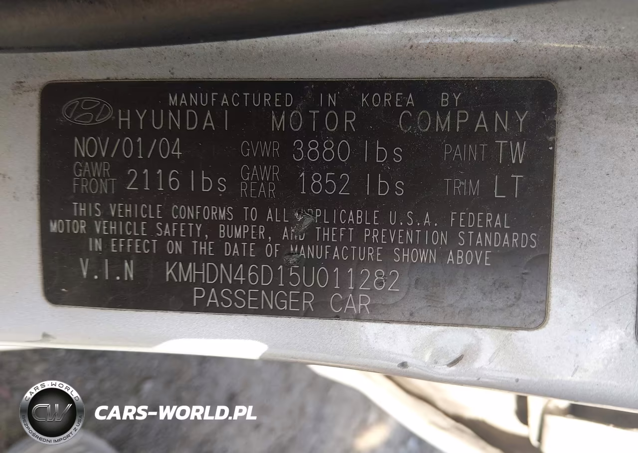 2005 Hyundai Elantra Gls-Gt VIN:KMHDN46D15U011282 - 9