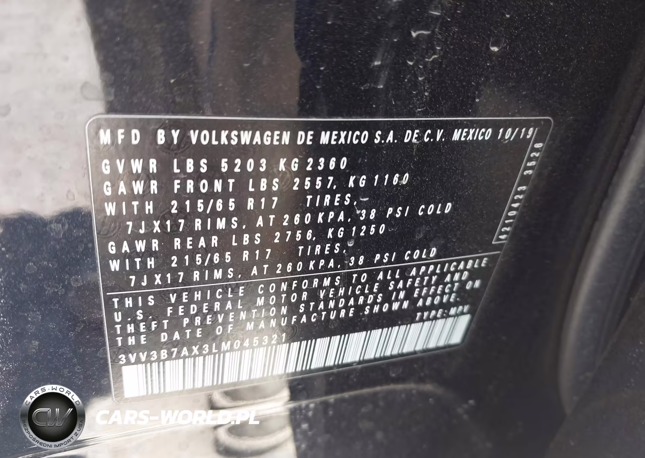 2020 Volkswagen Tiguan 2.0T Se-2.0T Se R-Line Black-2.0T Sel VIN:3VV3B7AX3LM045321 - 9