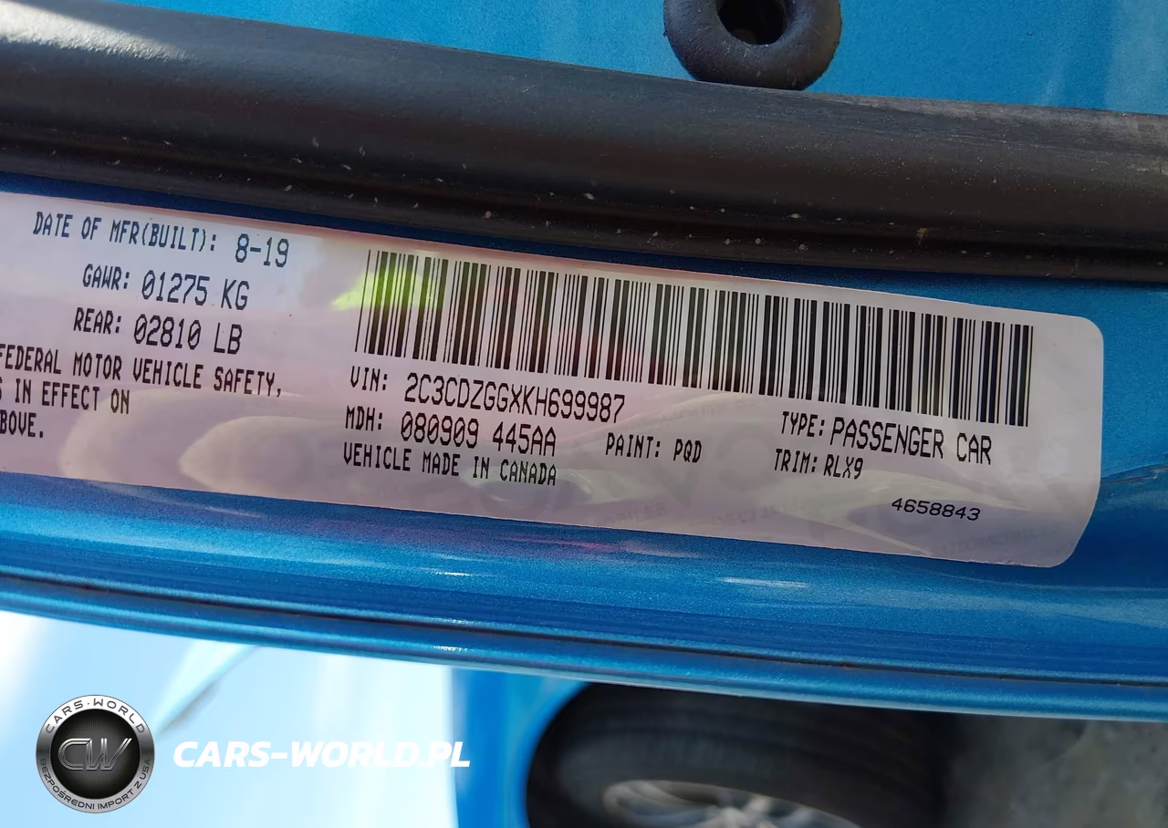 2019 Dodge Challenger Sxt Awd VIN:2C3CDZGGXKH699987 - 9