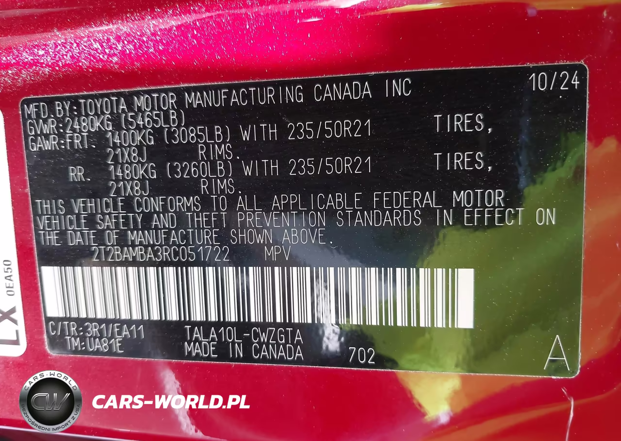 2024 Lexus Rx 350 Premium VIN:2T2BAMBA3RC051722 - 9