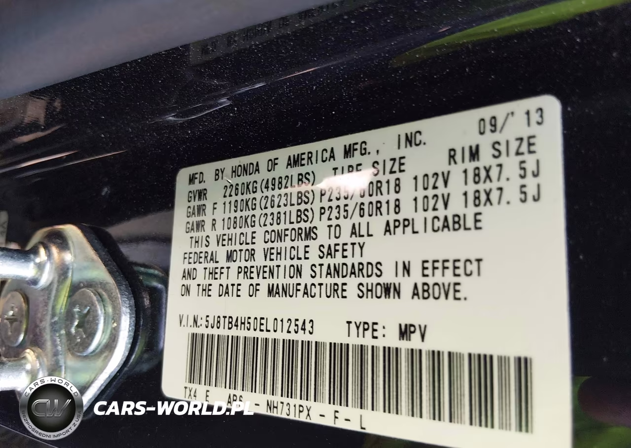 2014 Acura Rdx VIN:5J8TB4H50EL012543 - 9