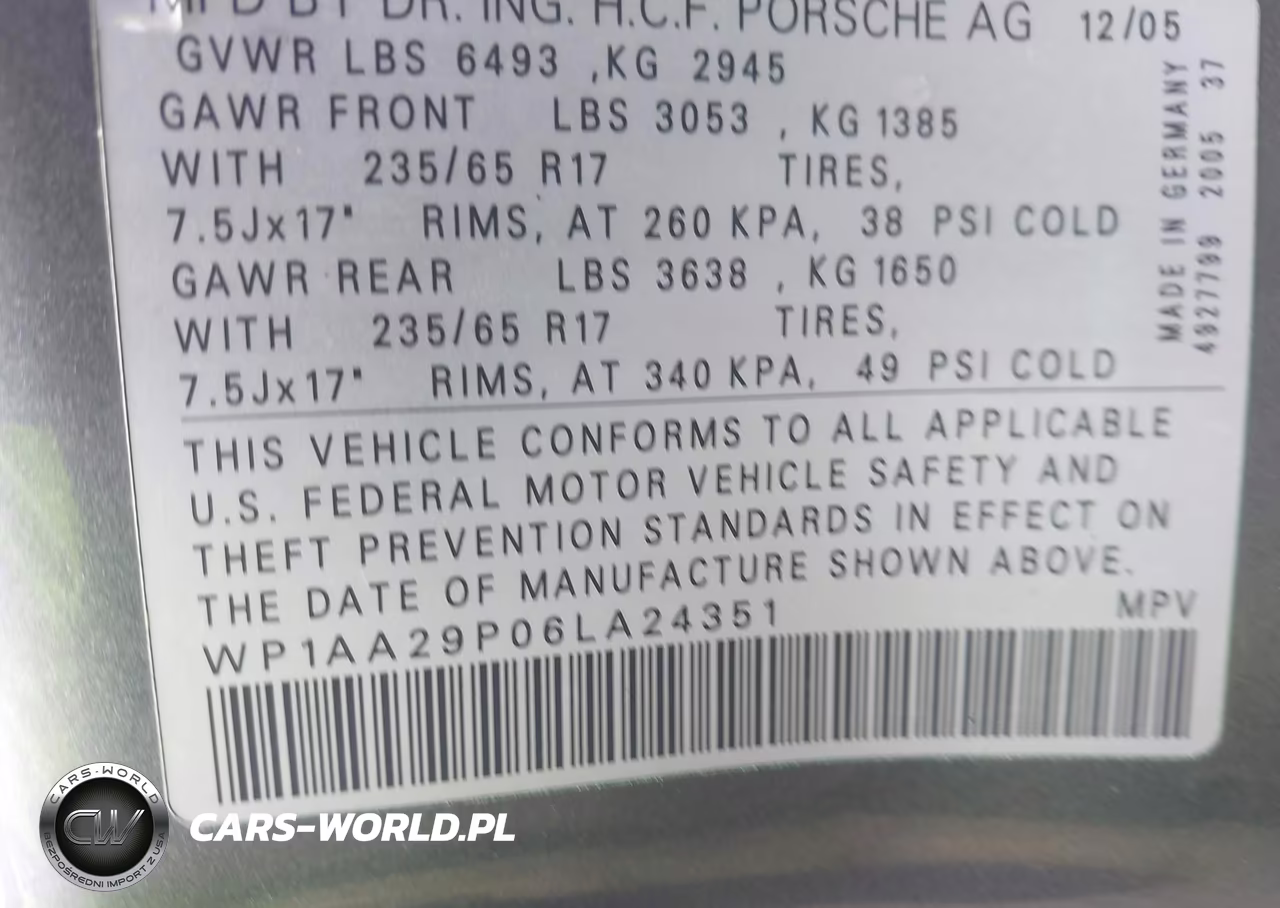 2006 Porsche Cayenne VIN:WP1AA29P06LA24351 - 9