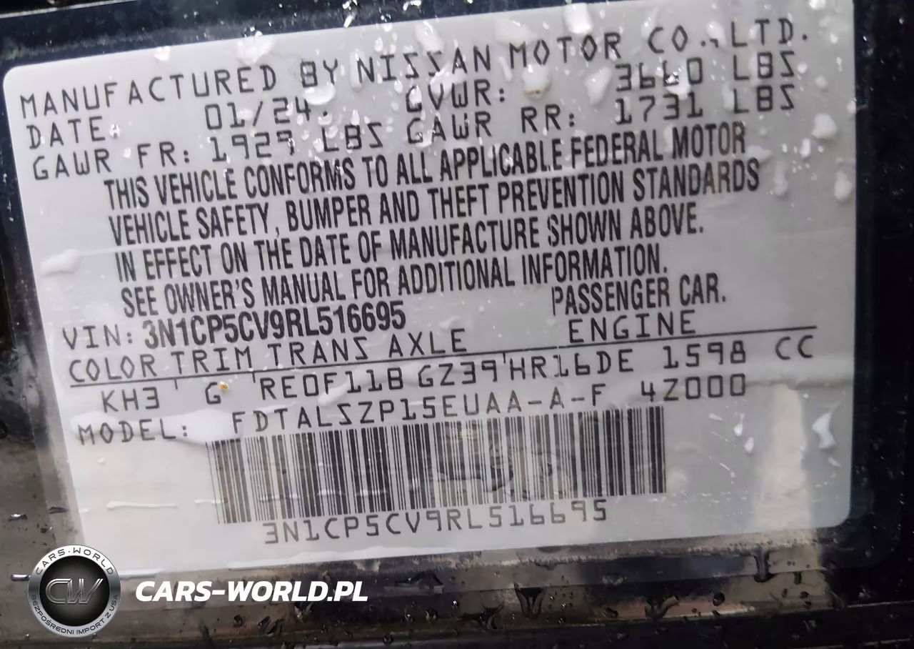 2024 Nissan Kicks Sv Xtronic Cvt VIN:3N1CP5CV9RL516695 - 9