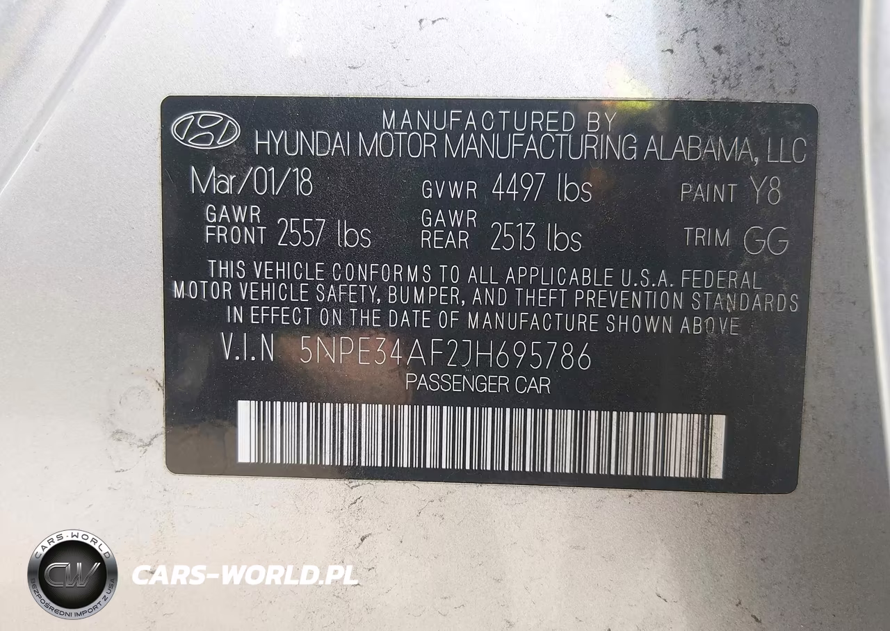 2018 Hyundai Sonata Limited VIN:5NPE34AF2JH695786 - 9