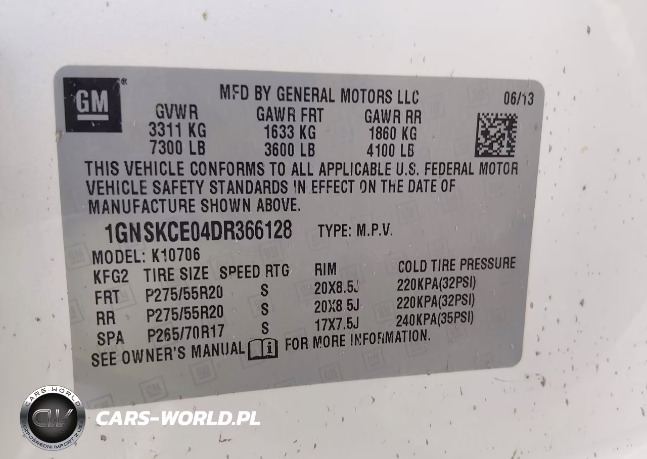 2013 Chevrolet Tahoe Ltz VIN:1GNSKCE04DR366128 - 9