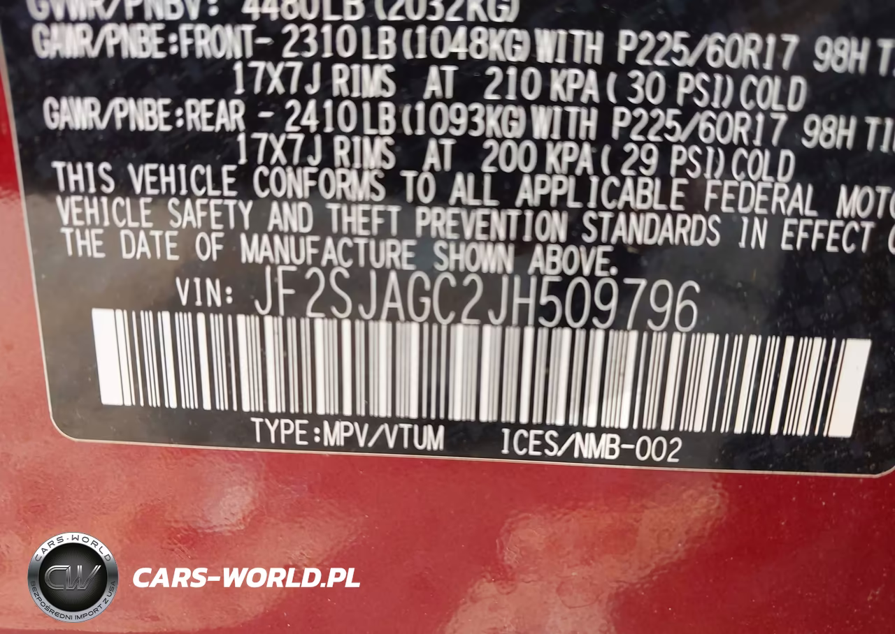 2018 Subaru Forester 2.5I Premium VIN:JF2SJAGC2JH509796 - 9