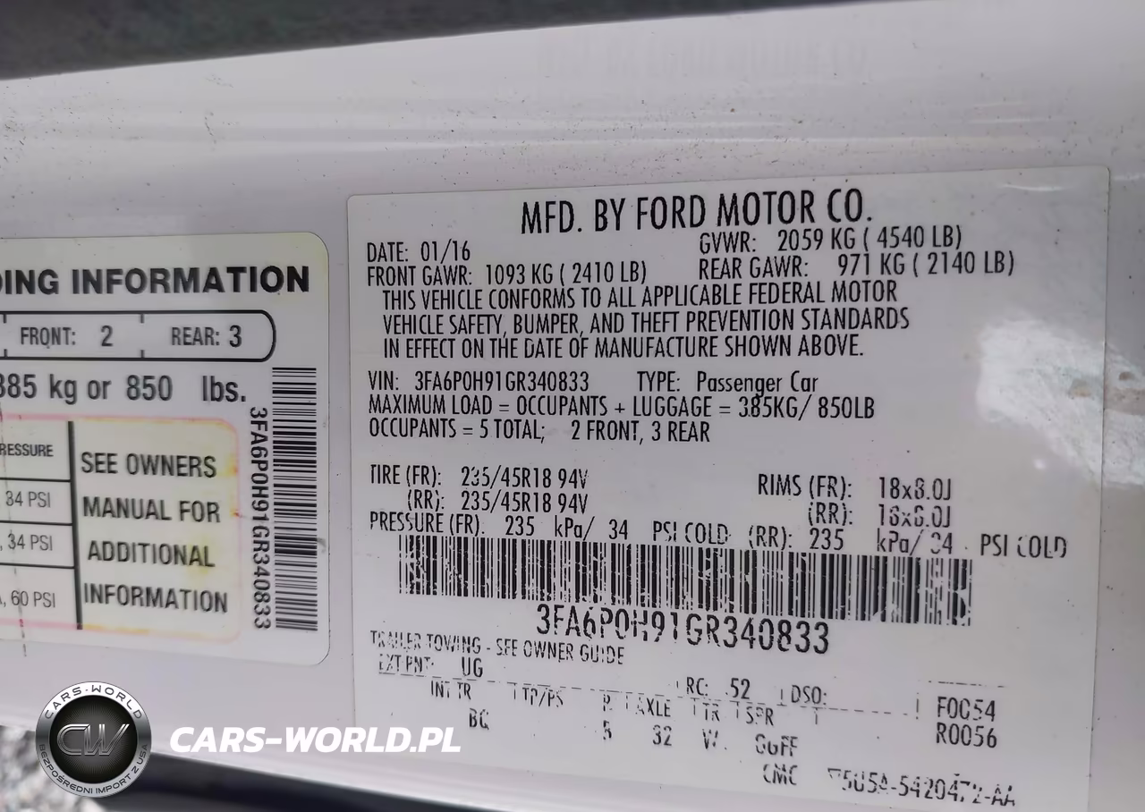 2016 Ford Fusion Se VIN:3FA6P0H91GR340833 - 9