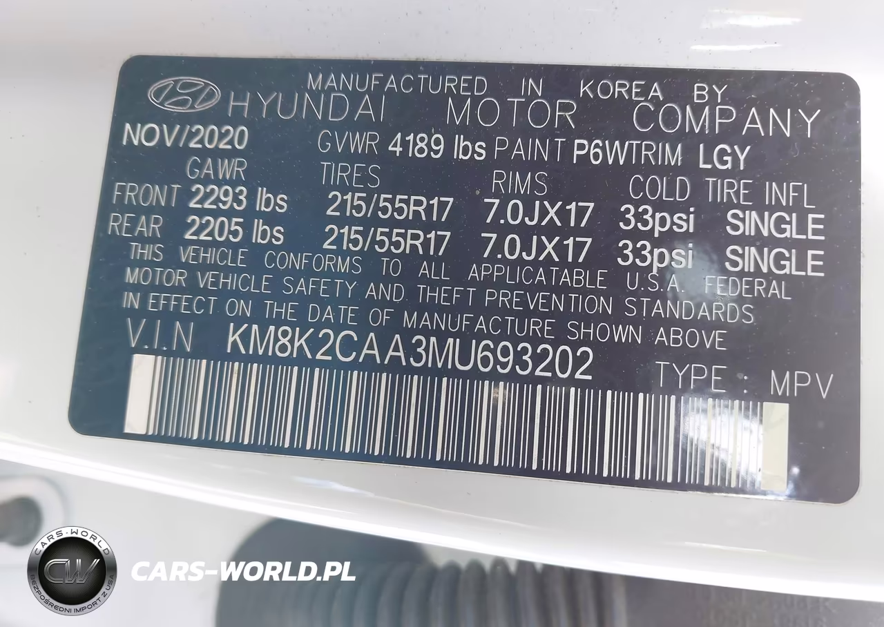 2021 Hyundai Kona Sel VIN:KM8K2CAA3MU693202 - 9