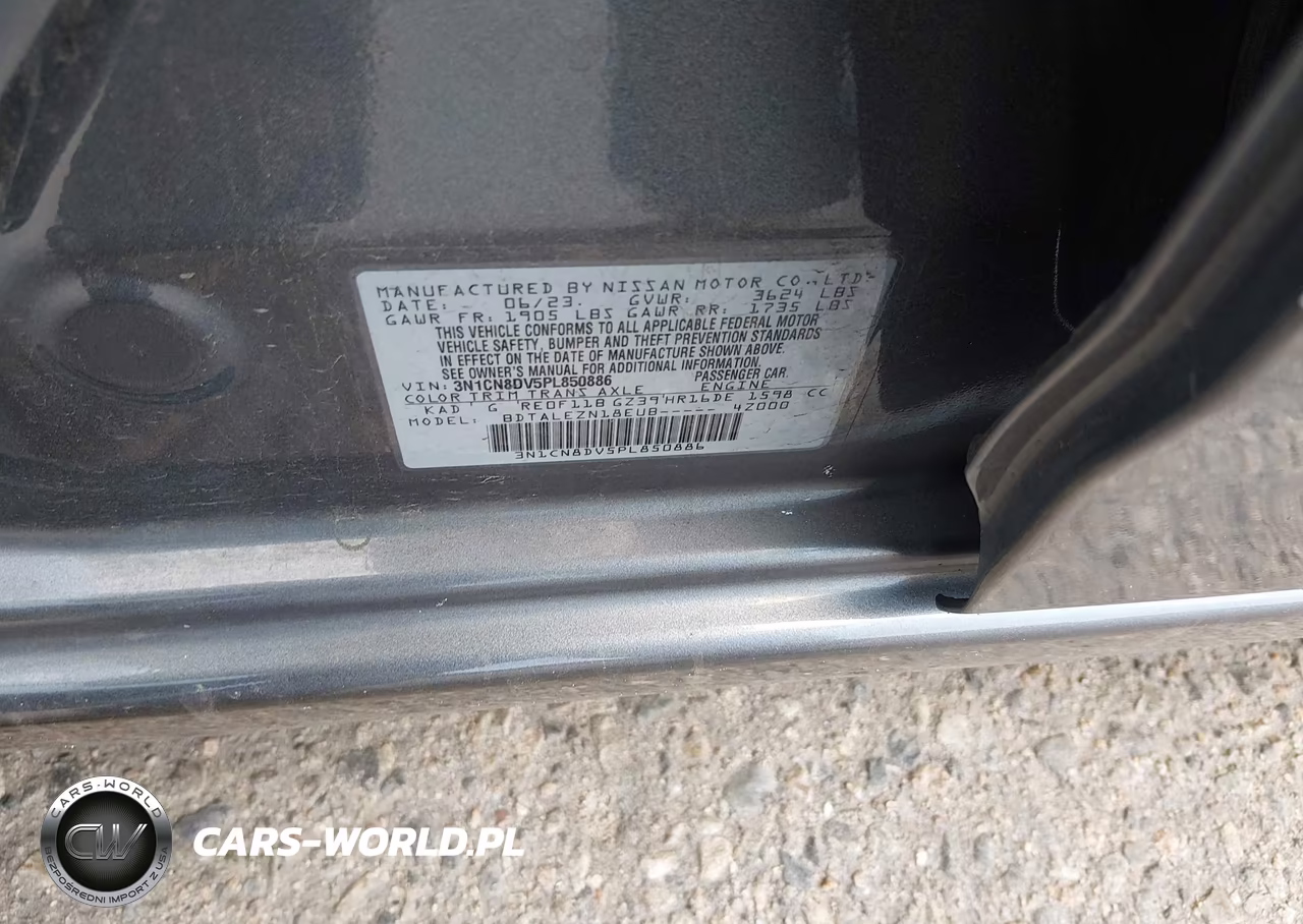 2023 Nissan Versa 1.6 S Xtronic Cvt VIN:3N1CN8DV5PL850886 - 9